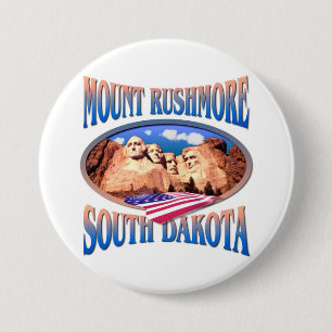 Mount Rushmore Ronde Button 7,6 Cm