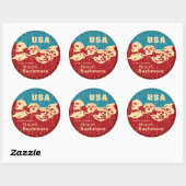 Mount Rushmore Ronde Sticker (Vel)