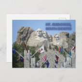 Mount Rushmore South Dakota Briefkaart (Voorkant / Achterkant)