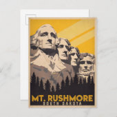 Mount Rushmore, South Dakota Briefkaart (Voorkant / Achterkant)