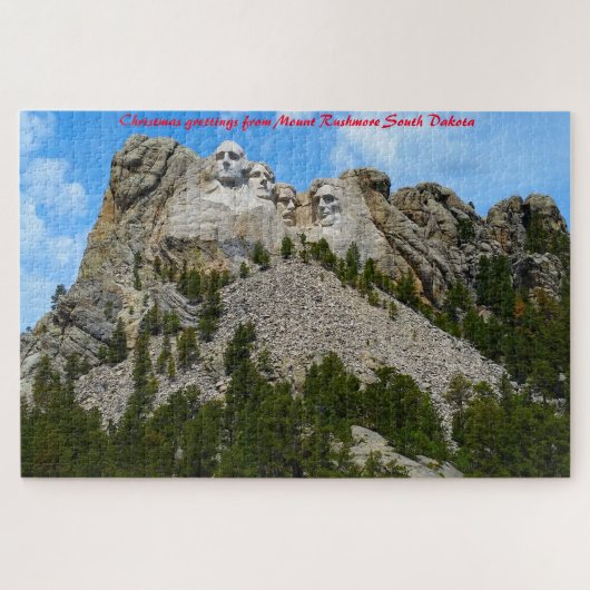Mount Rushmore South Dakota. kerstcadeautjes Legpuzzel (Horizontaal)