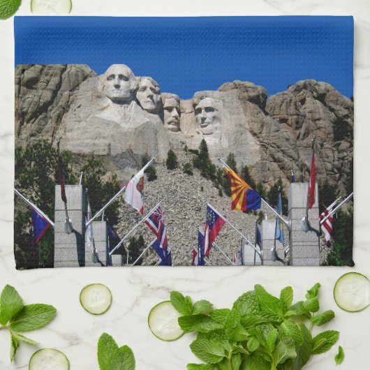 Mount Rushmore South Dakota Souvenir Theedoek (Gevouwen)