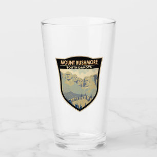 Mount Rushmore South Dakota Travel Art Vintage Glas