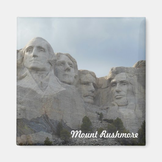 Mount Rushmore Square Magnet Magneet (Voorkant)