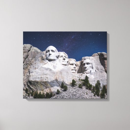 Mount Rushmore Timelapse Sky Canvas Afdruk (Voorkant)