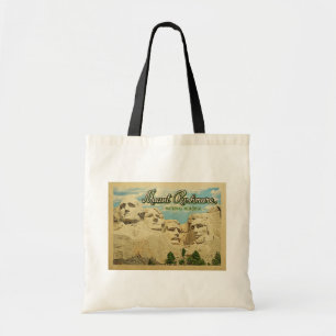 Mount Rushmore Vintage Travel National Memorial Tote Bag