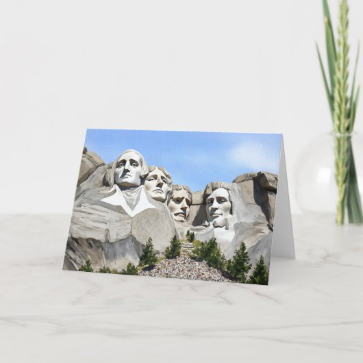 Mount Rushmore Waterverf Kaart (Voorkant)