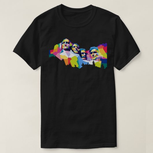 Mount Rushmore WPAP T-shirt (Design voorkant)