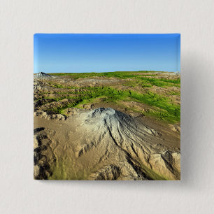 Mount Saint Helens Vierkante Button 5,1 Cm