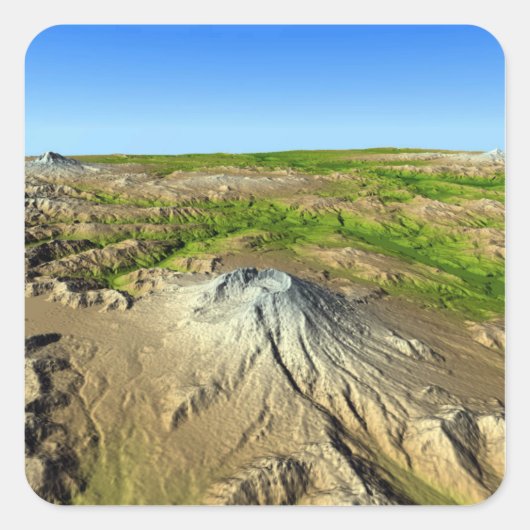 Mount Saint Helens Vierkante Sticker (Voorkant)