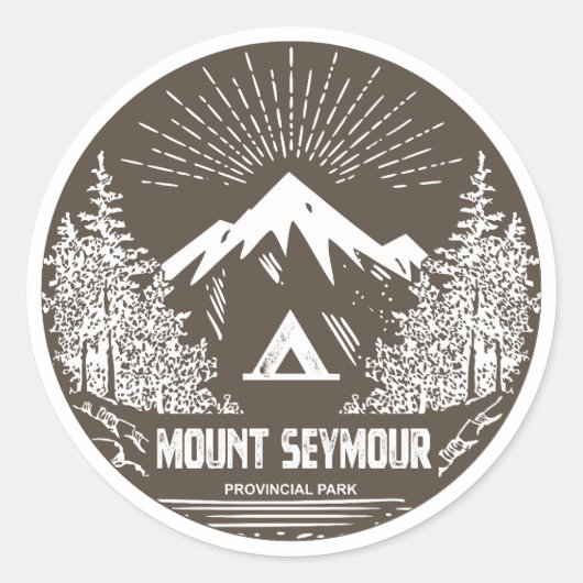 Mount Seymour Provincial Park Ronde Sticker (Voorkant)