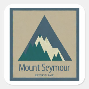 Mount Seymour Provincial Park Rustic Vierkante Sticker