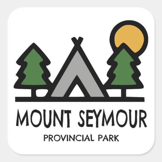 Mount Seymour Provincial Park Vierkante Sticker (Voorkant)
