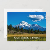 Mount Shasta California Briefkaart (Voorkant / Achterkant)
