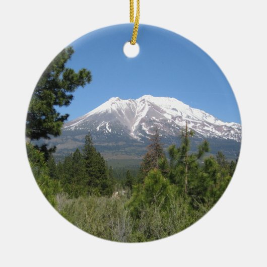 Mount Shasta California Keramisch Ornament (Voorkant)