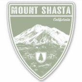 Mount Shasta California Sticker (Voorkant)