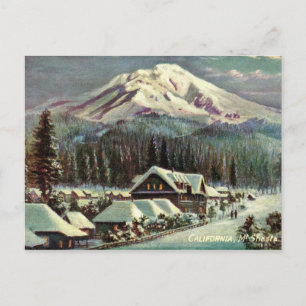 Mount Shasta, Californië in Winter Briefkaart