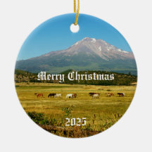 Mount Shasta Horses Kerst Ornament