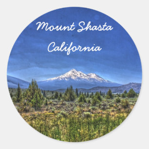 Mount Shasta Ronde Sticker