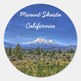 Mount Shasta Ronde Sticker