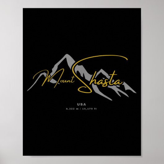 Mount shasta usa poster (Voorkant)