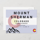 Mount Sherman Colorado 14ers Mountain Briefkaart (Voorkant / Achterkant)