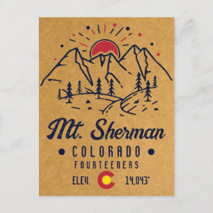 Mount Sherman Colorado 14ers Mountain Minimalist Briefkaart