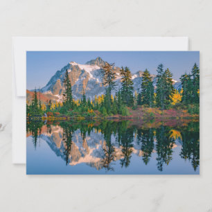 Mount Shuksan weerspiegeld in Reflection Lake Bedankkaart