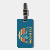 Mount Sill California Retro Turquoise Bagagelabel (Voorkant verticaal)