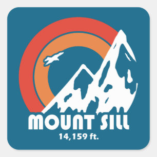 Mount Sill California Sun Eagle Vierkante Sticker