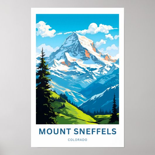 Mount Sneffels Colorado Reisprint Poster (Voorkant)