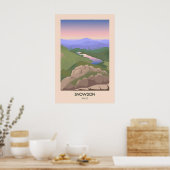 Mount Snowdon Moderne Reisposter Poster (Keuken)