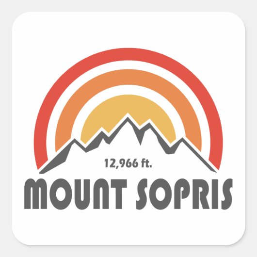 Mount Sopris Vierkante Sticker (Voorkant)