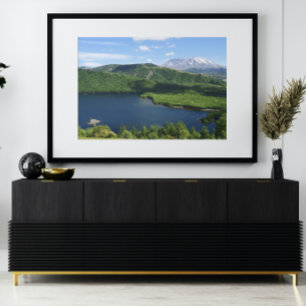 Mount St Helens Coldwater Lake Schitterend Landsch Foto Afdruk