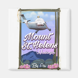 Mount St. Helens Washington Reisposter Magneet