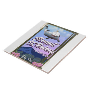 Mount St. Helens Washington Reisposter Tegeltje