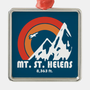 Mount St. Helens Washington Sun Eagle Metalen Ornament