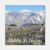 Mount St Helens Wildflower Landschap Magneet (Voorkant)