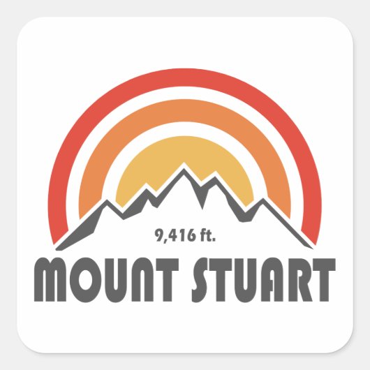 Mount Stuart Vierkante Sticker (Voorkant)