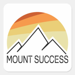 Mount Success New Hampshire Retro Vierkante Sticker