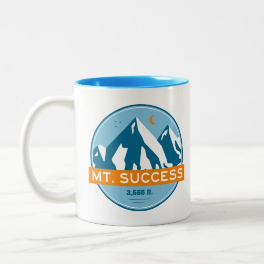 Mount Success New Hampshire Stars Moon Tweekleurige Koffiemok (Links)