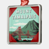 Mount Tamalpais Reisposter Metalen Ornament (Links)