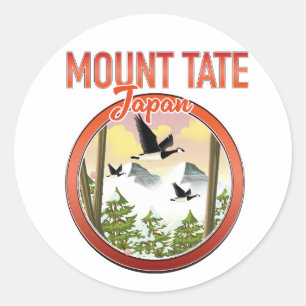 Mount Tate Japan reizen logo Ronde Sticker