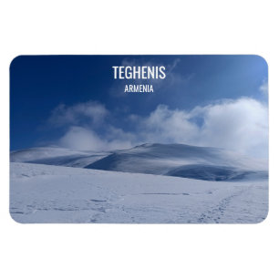 Mount Teghenis Besneeuwde Piek Custom Magneet