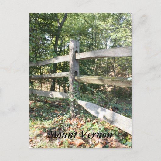 Mount Vernon Briefkaart (Voorkant)