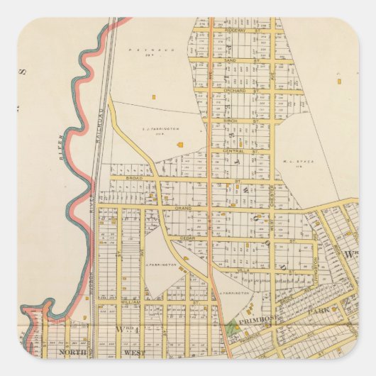 Mount Vernon Westchester County NY Vierkante Sticker (Voorkant)