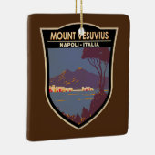 Mount Vesuvius Golf van Napels Badge Keramisch Ornament (Rechts)