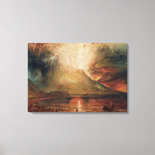 Mount Vesuvius in Eruption, 1817 (m/c op papier) Canvas Afdruk