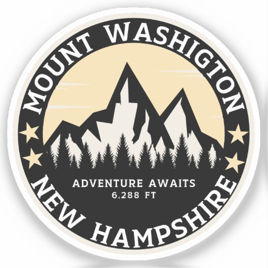 Mount Washington Mountain Souvenir Mount Washingto Sticker (Voorkant)