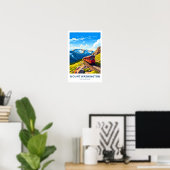 Mount Washington New Hampshire Reisprint Poster (Thuiskantoor)
